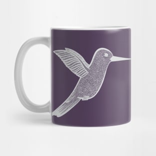 Hummingbirds in Love - cute and fun bird design - on purple Mug